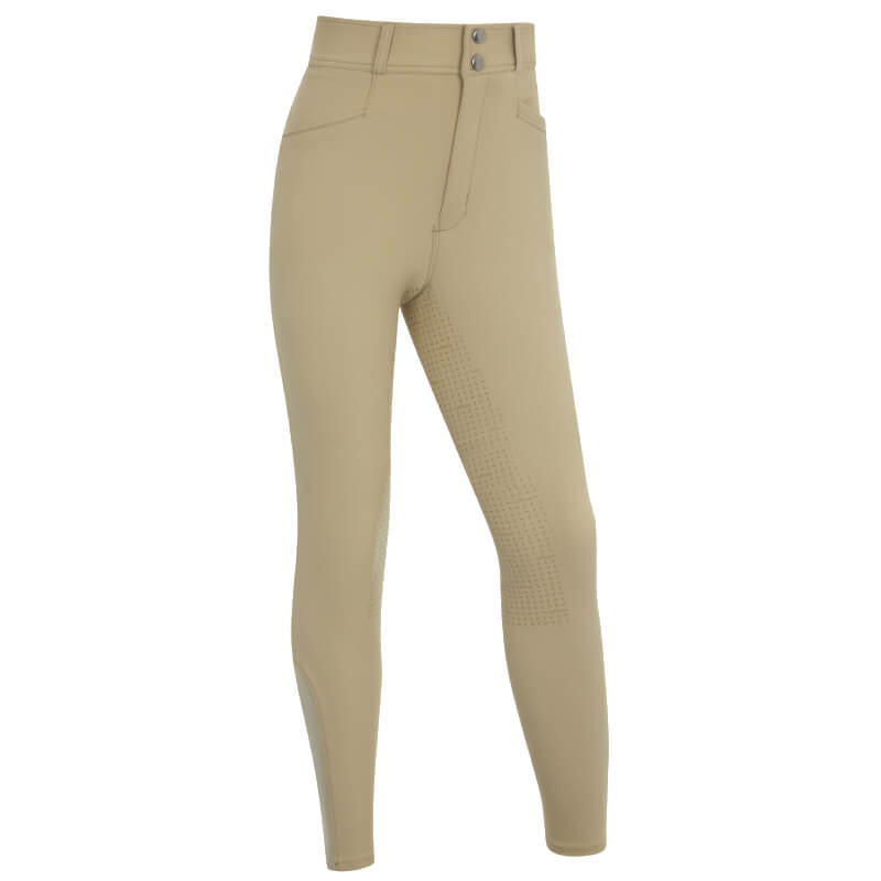 LeMieux Young Rider Freya Pro Breeches Beige with full seat silicone grip and 2 front buttons.