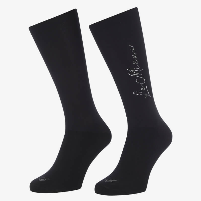 LeMieux Sparkle Competition Sock Black by LeMieux offers leg compression in a sleek design.