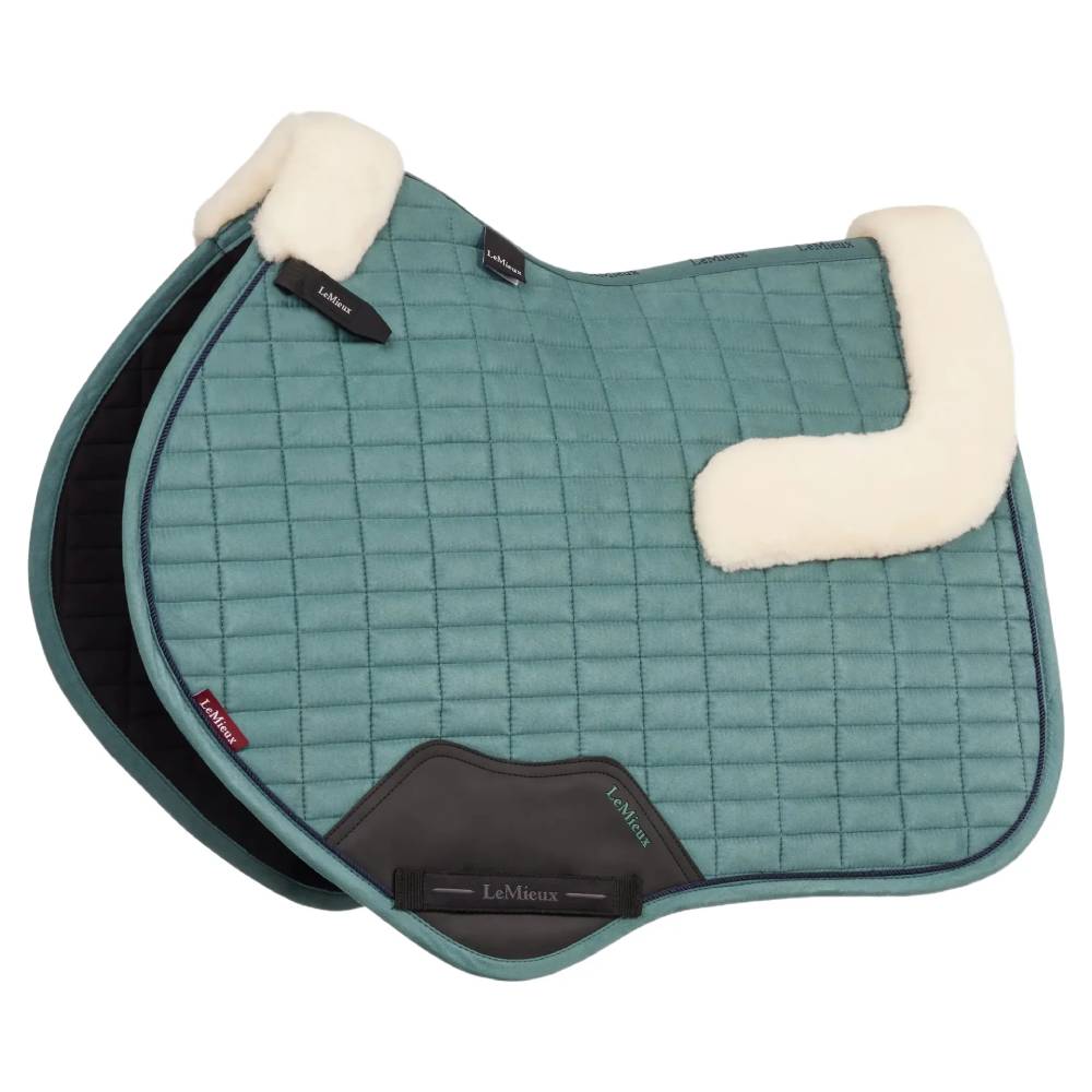 LeMieux Merino+ Suede Classic Close Contact Square Saddlepad Aloe