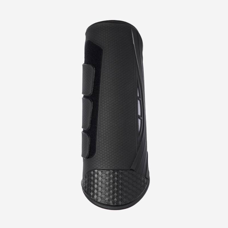 LeMieux MIMSafe Boot Hind Black for horse leg protection, shown front view on white background.