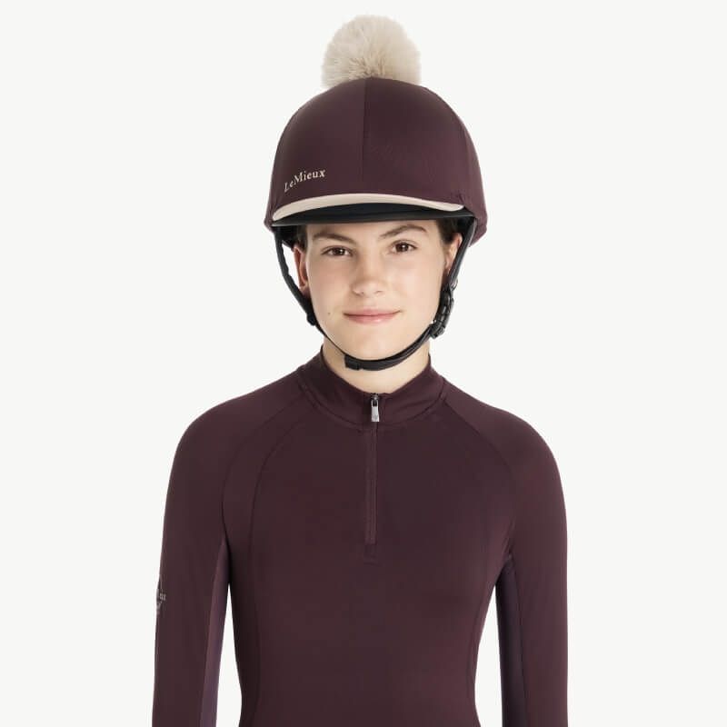 LeMieux Classique Pom Hat Silk Damson