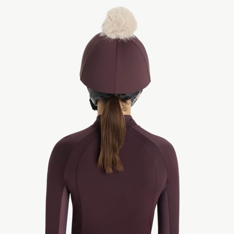 LeMieux Classique Pom Hat Silk Damson