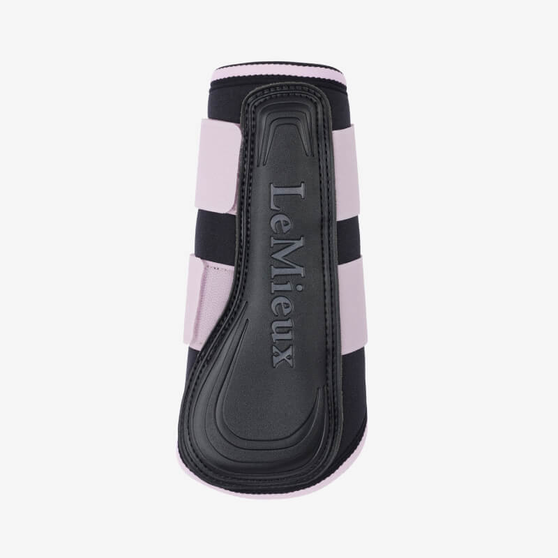 LeMieux Grafter Brushing Boots Lilac with secure velcro straps.