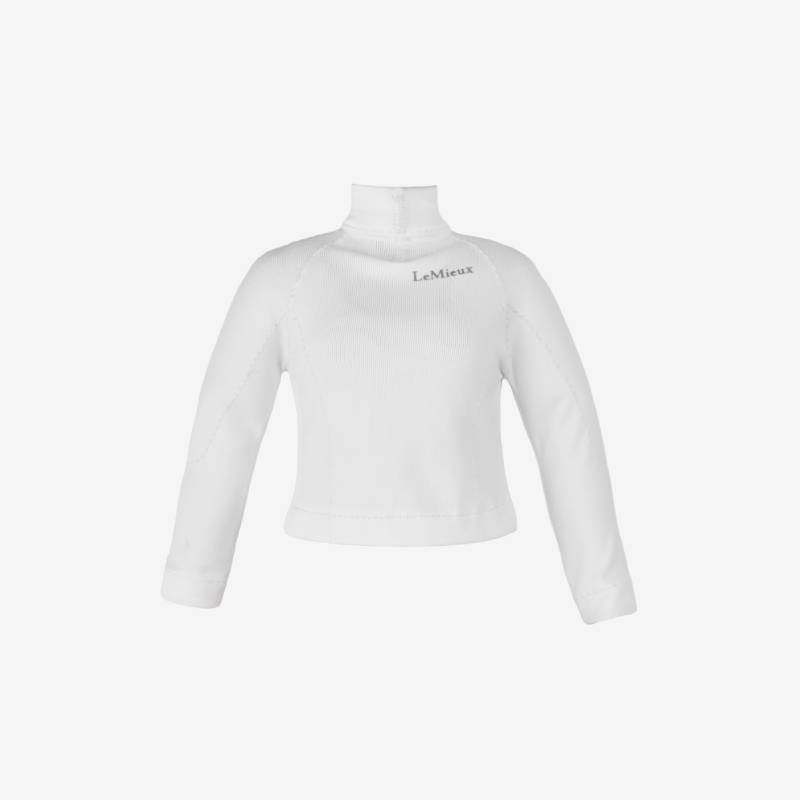 LeMieux Toy Rider Competition Outfit: white long-sleeve top for equestrian play and competitions.