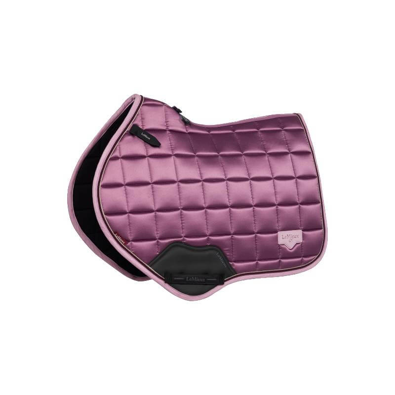LeMieux Loire Classic Close Contact Square Mallow, black trim, breathable bamboo lining.