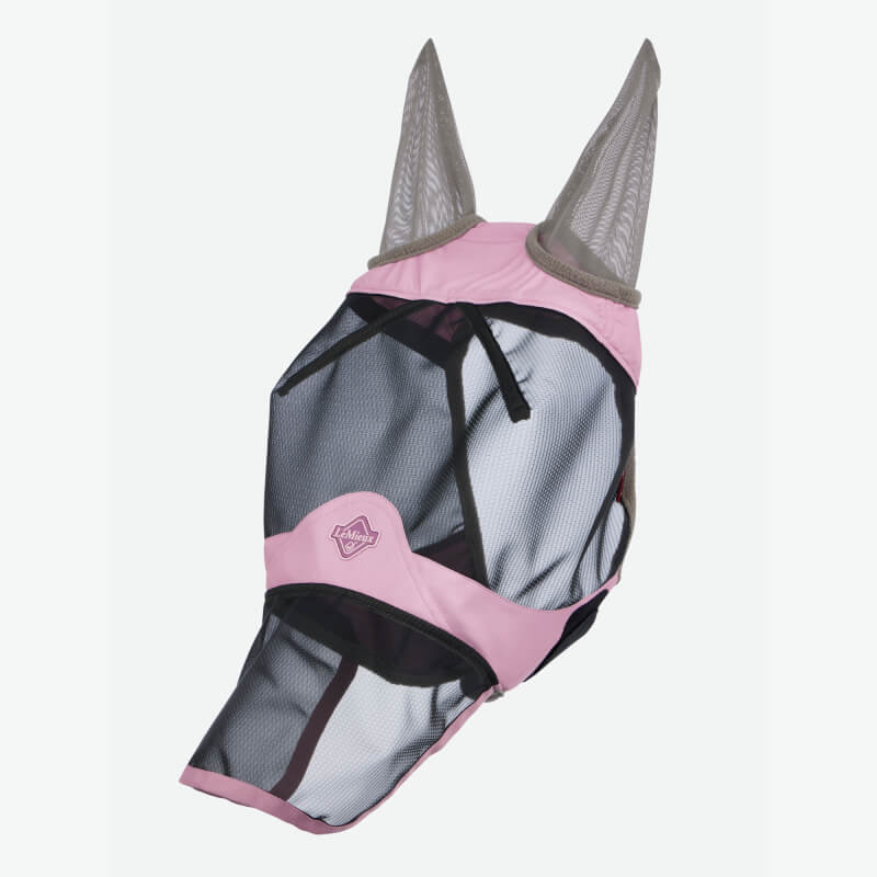 LeMieux Visor-Tek Full Fly Mask Fondant offers comfort, UV, ear and nose coverage for horses.