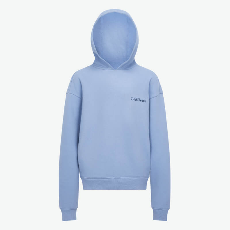 LeMieux Young Rider Sia Hoodie in powder blue—cozy, oversized, and perfect for young equestrians.
