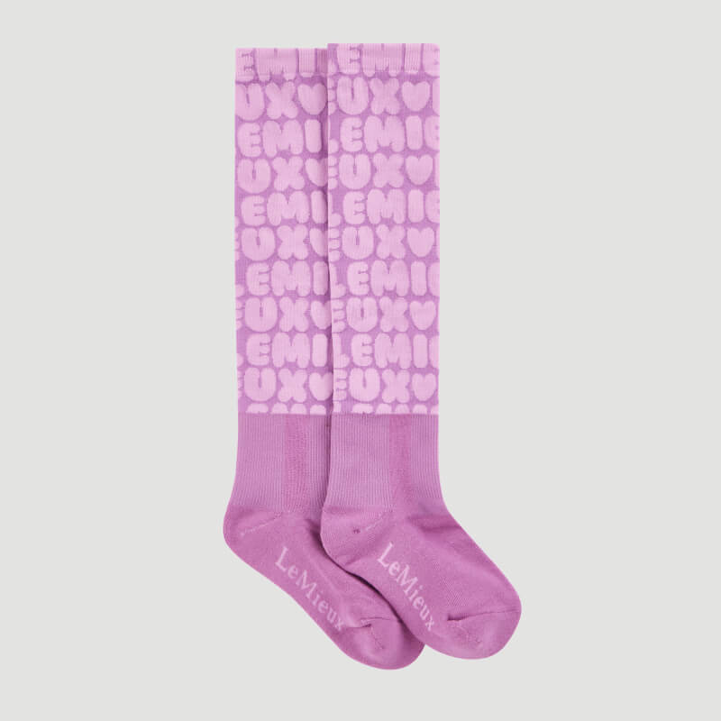 Two LeMieux Footsie Socks in Fondant, moisture-wicking with cushioned support.