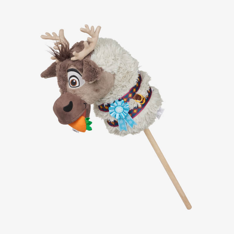 LeMieux Disney Sven Hobby Horse Accessories Set, inspired by Frozen, with blue ribbon & carrot.