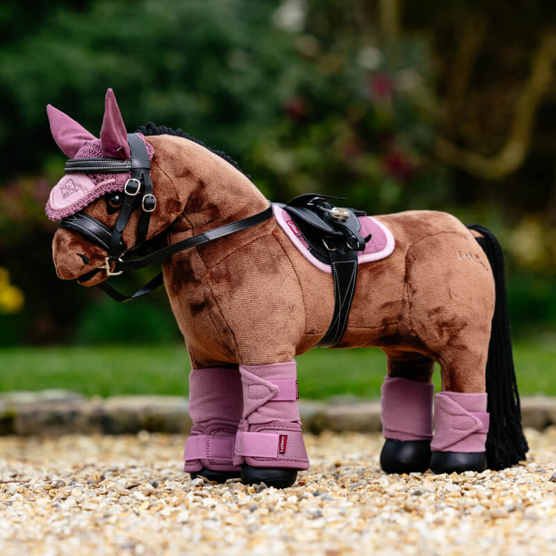 LeMieux Toy Pony Over Reach Boots Mallow by LeMieux on a white background.