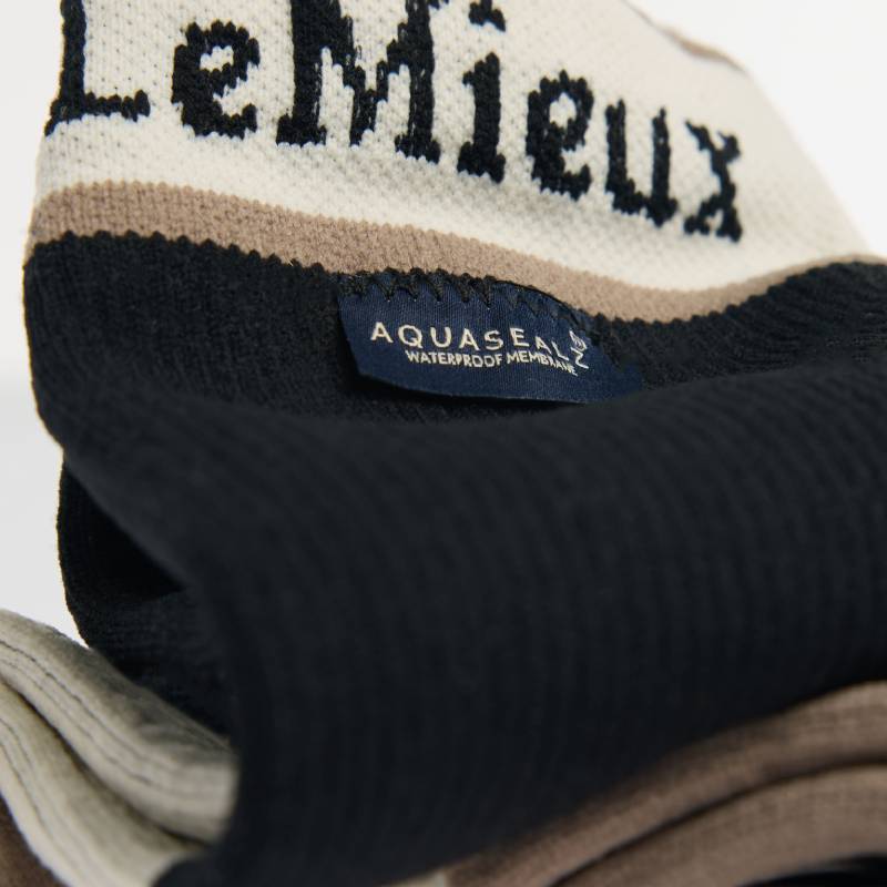 LeMieux x Sealskinz Waterproof Socks in black, featuring Aquasealz technology.
