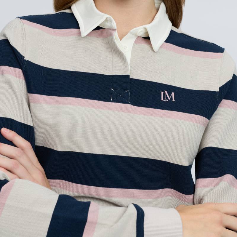 LeMieux Sloane Stripe Rugby Shirt Stone