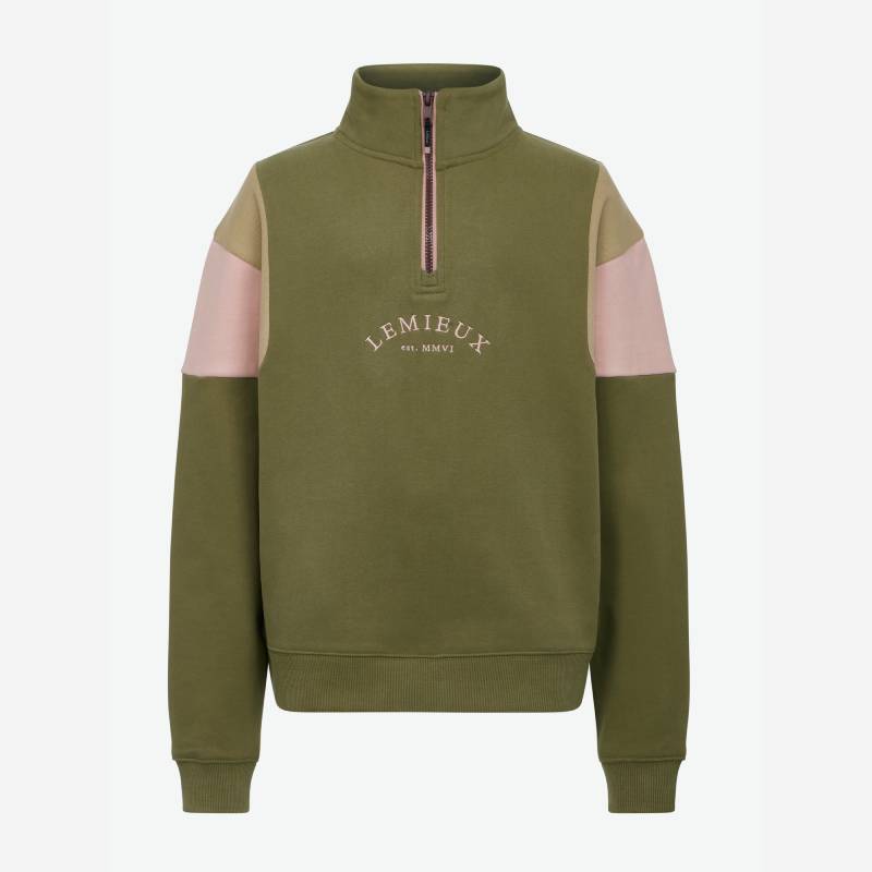 LeMieux Young Rider Viola Quarter Zip Sweat Willow Green