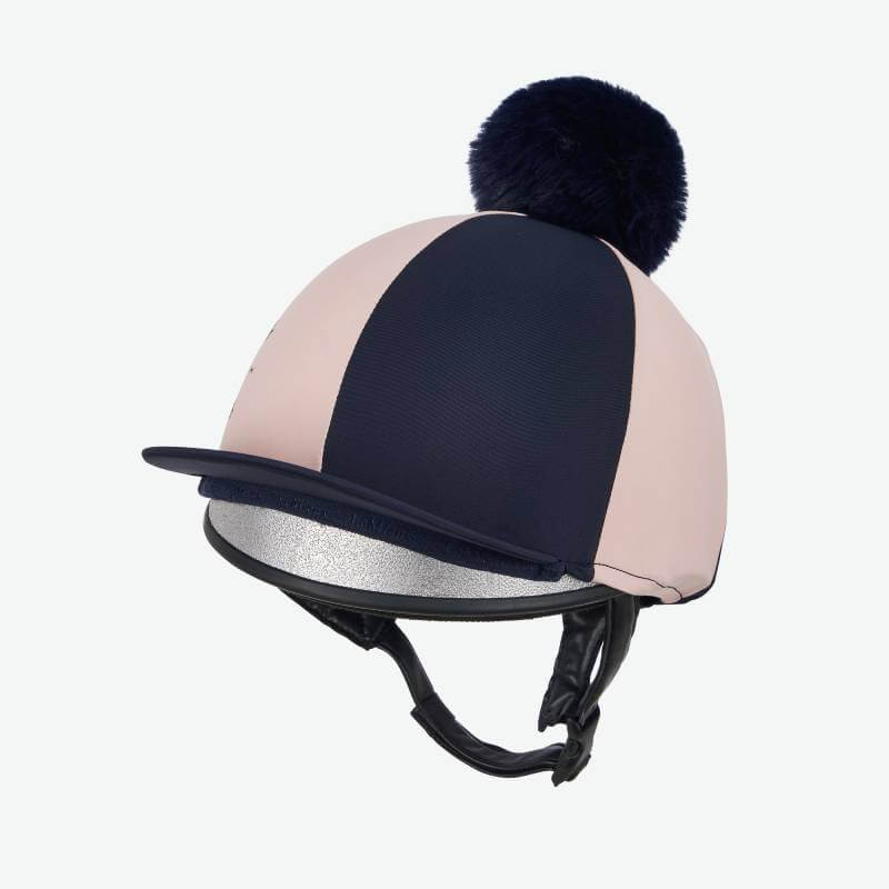 LeMieux Harlequin Hat Silk Navy/Petal
