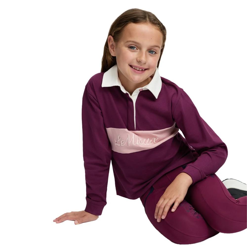LeMieux Mini Roman Rubgy Shirt Blackberry
