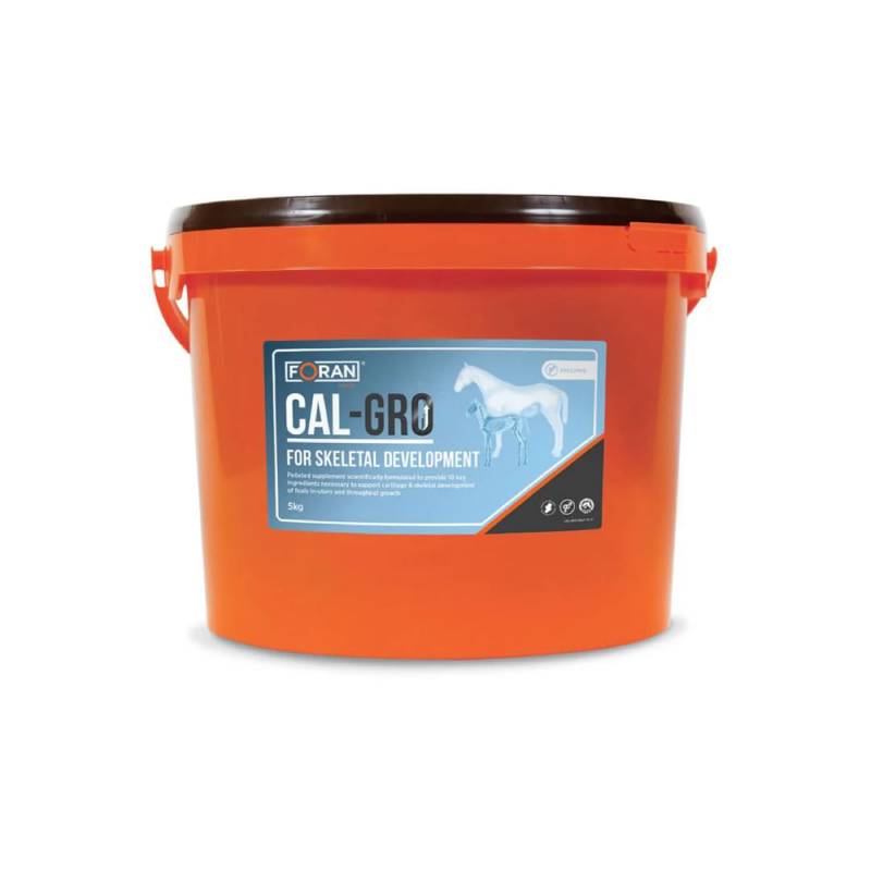 Foran Equine Cal-Gro Pellets support broodmare nutrition and horse bone growth.