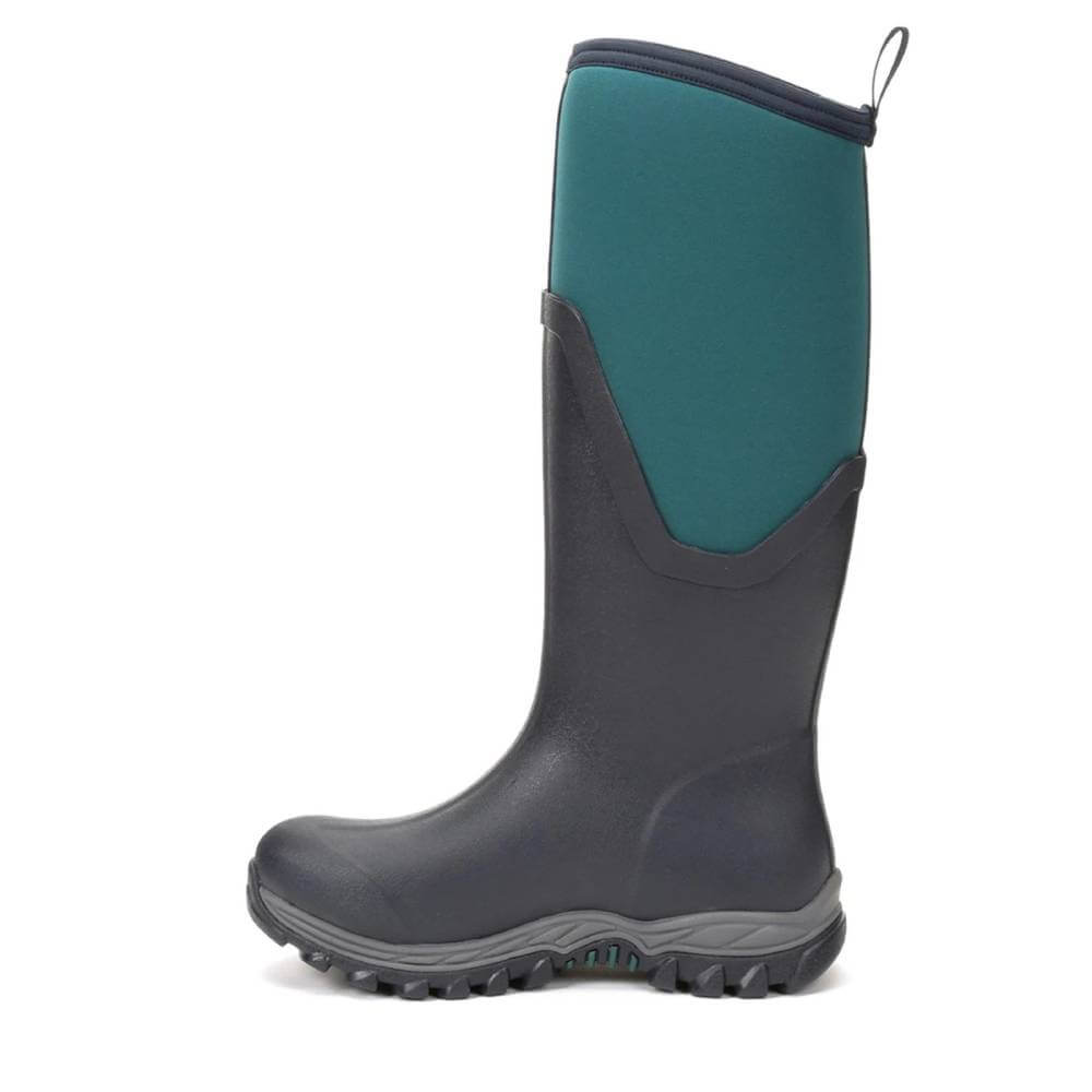 The Muckboot Arctic Sport Tall II in Navy/Spruce is a women's waterproof winter boot.