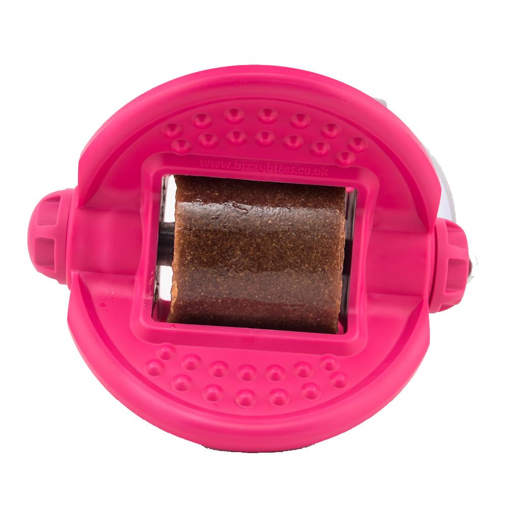 Likit Bizzy Ball 3-in-1 toy—teal stable playset with purple accents, rope, and equine teether box.