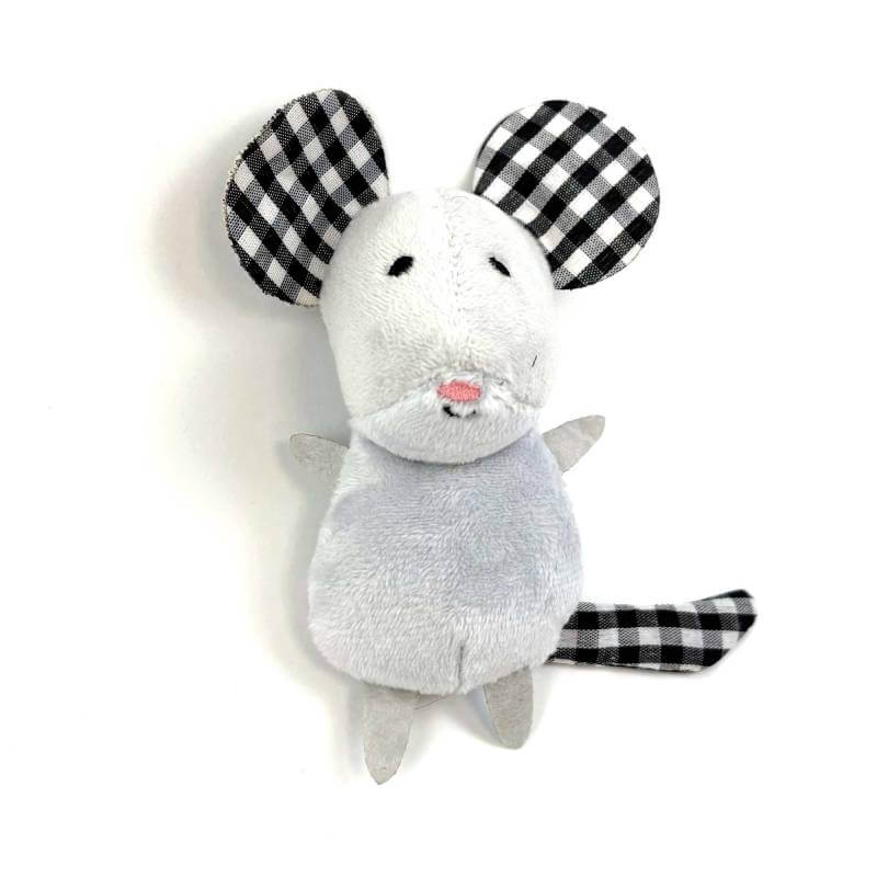 Tabby Patch Happy Pet Tabby Patch Mouse 2pk—gray mice toys, perfect for fun cat play.