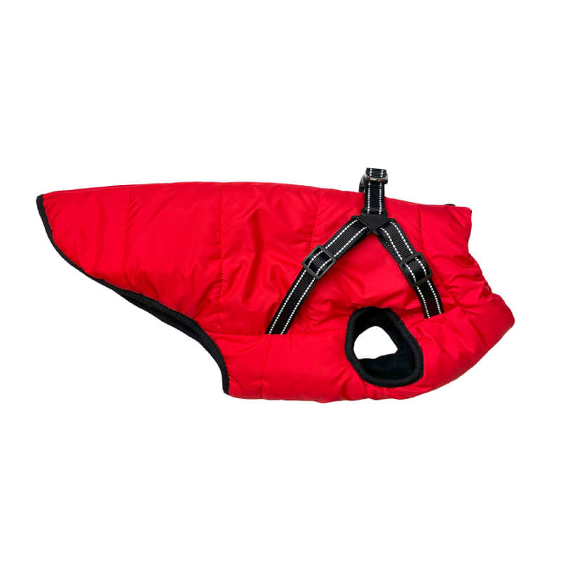 Happy Pet Red Harness Dog Jacket by Happy Pet shown on a white background.