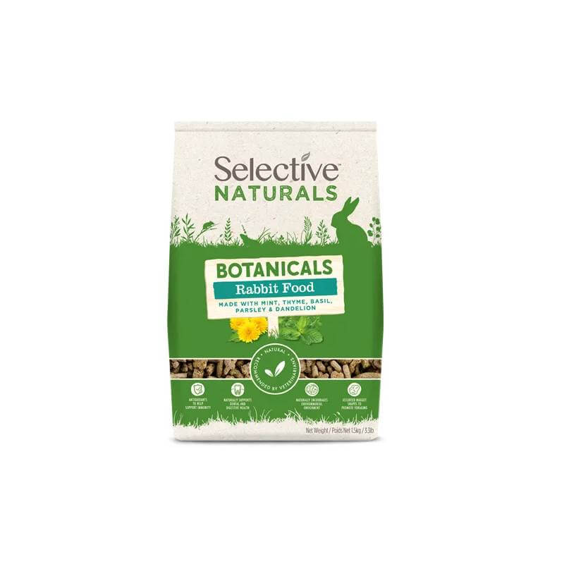 Science Selective Naturals Rabbit Botanicals 1.5kg with timothy hay, herbs & dandelion by Supreme Petfoods.