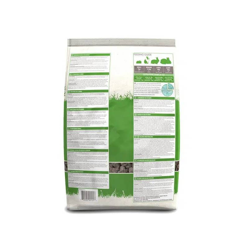 Supreme Petfoods Science Selective Naturals Rabbit Botanicals 1.5kg with feeding guide on label.