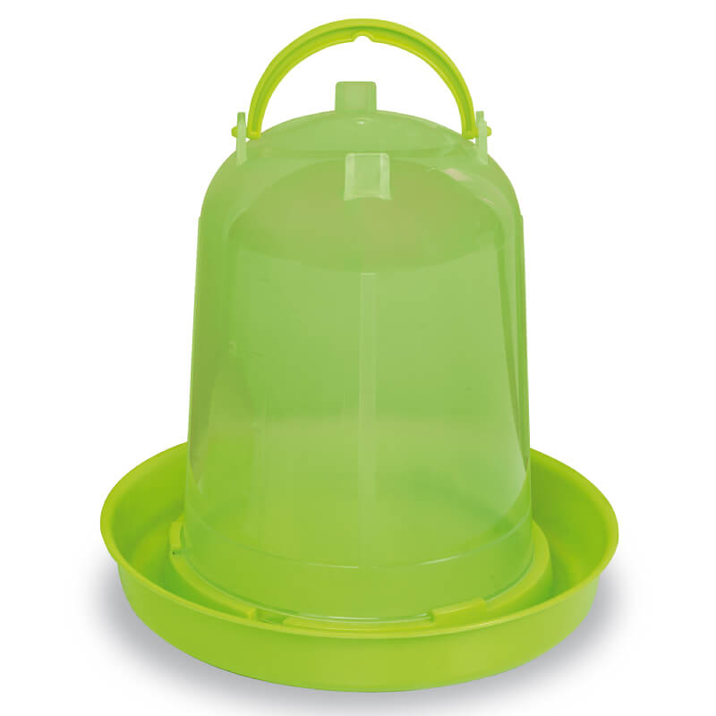Gaun Chicken Drinker Eco Green with semi-transparent tank and circular base tray.