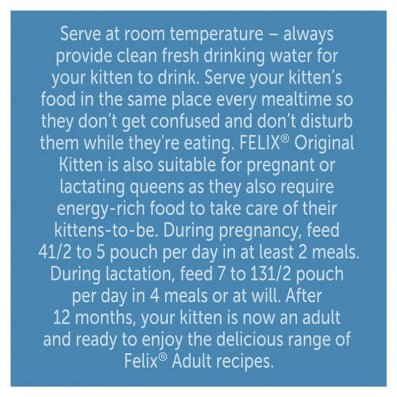 Get tips on switching your kitten to Felix Original Kitten Mixed Selection in Jelly 12x85g.