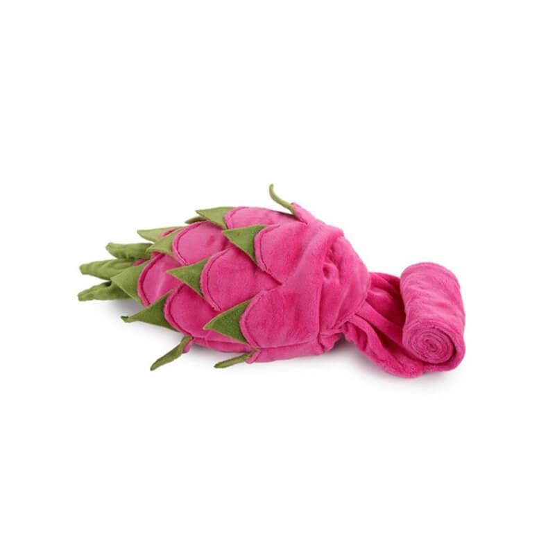 All For Paws Dig It Dragon Fruit Puzzle Toy: a pink puzzle toy shaped like dragon fruit.