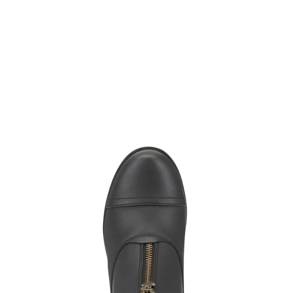 Ariat Youth Scout Zip Paddock Boot Black shown from above on a white background.