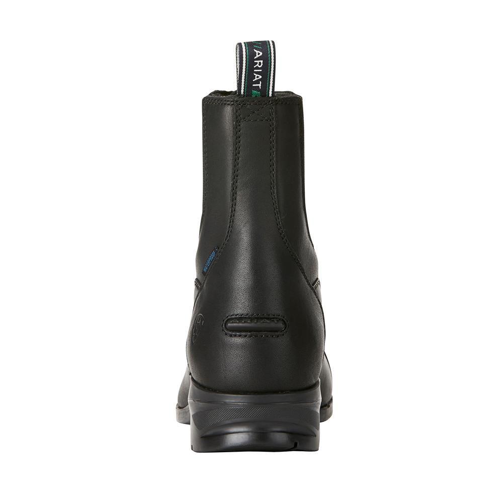 Ariat Women's Heritage IV Zip Paddock Boots—black leather, front zip, low heel by Ariat.