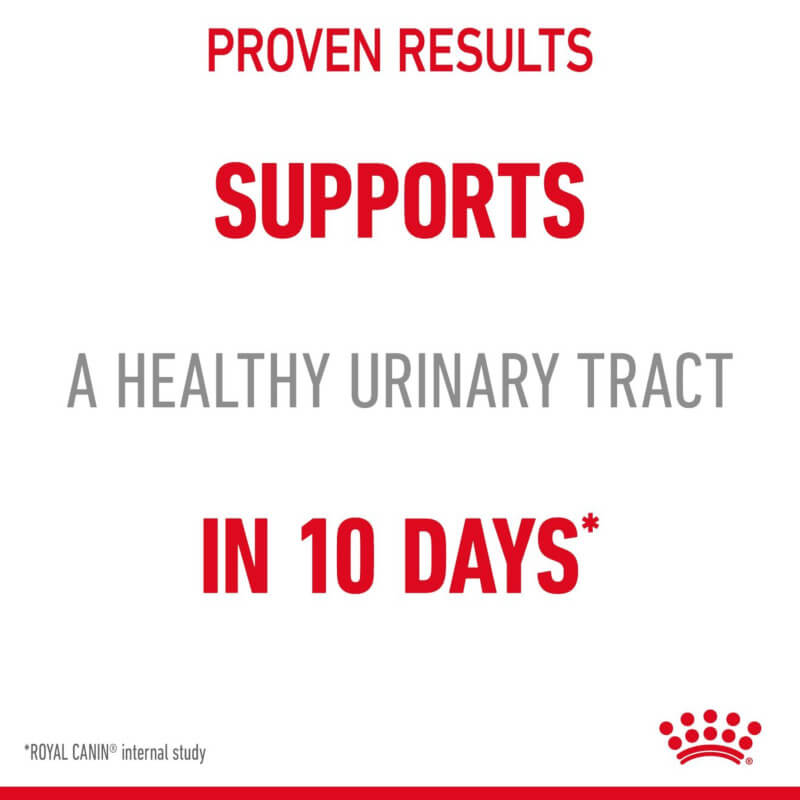 Supports urinary tract health in 10 days with Royal Canin Urinary Care In Gravy 12x85g.