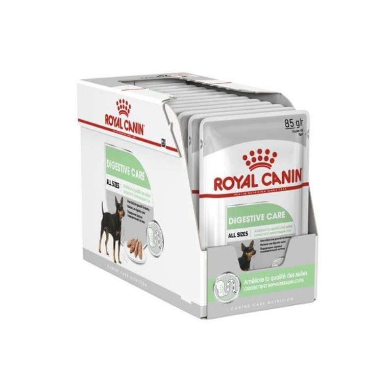 Royal Canin Veterinary Digestive Care Loaf 12x85g for dogs with digestive sensitivities.