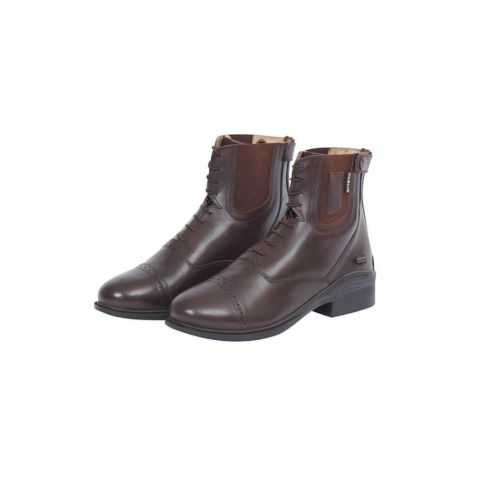 Dublin Evolution Lace Front Boots crafted from full grain European leather with side zips.
