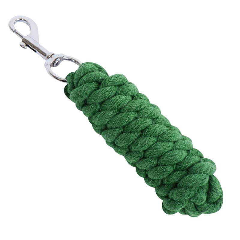 Roma Lead Rope: a thick green rope with a metal clip, by Roma.