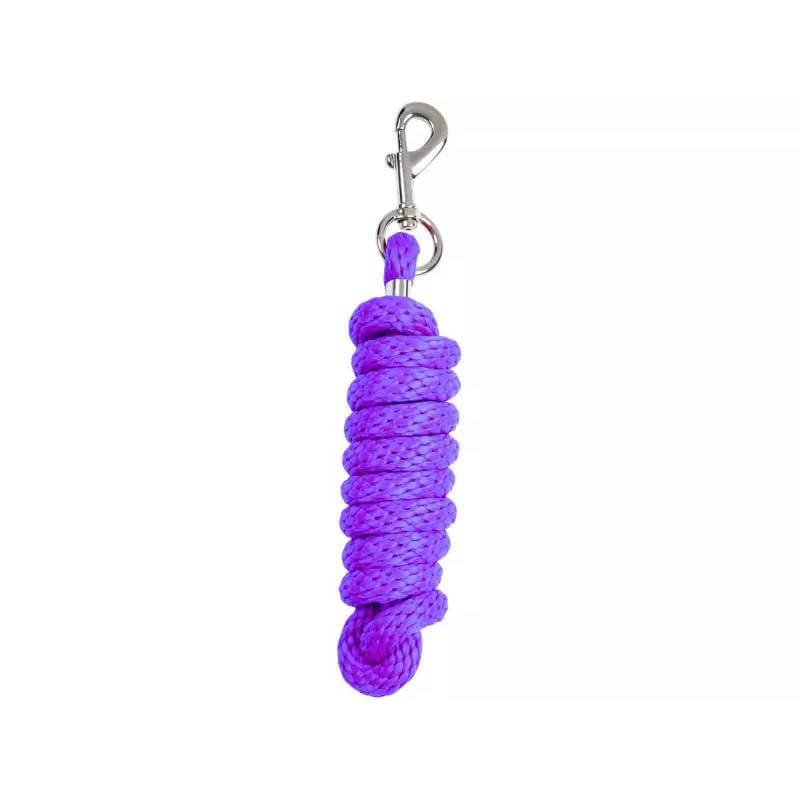 Roma Brights Lead Rope by Roma: coiled purple polypropylene with a silver trigger clip.