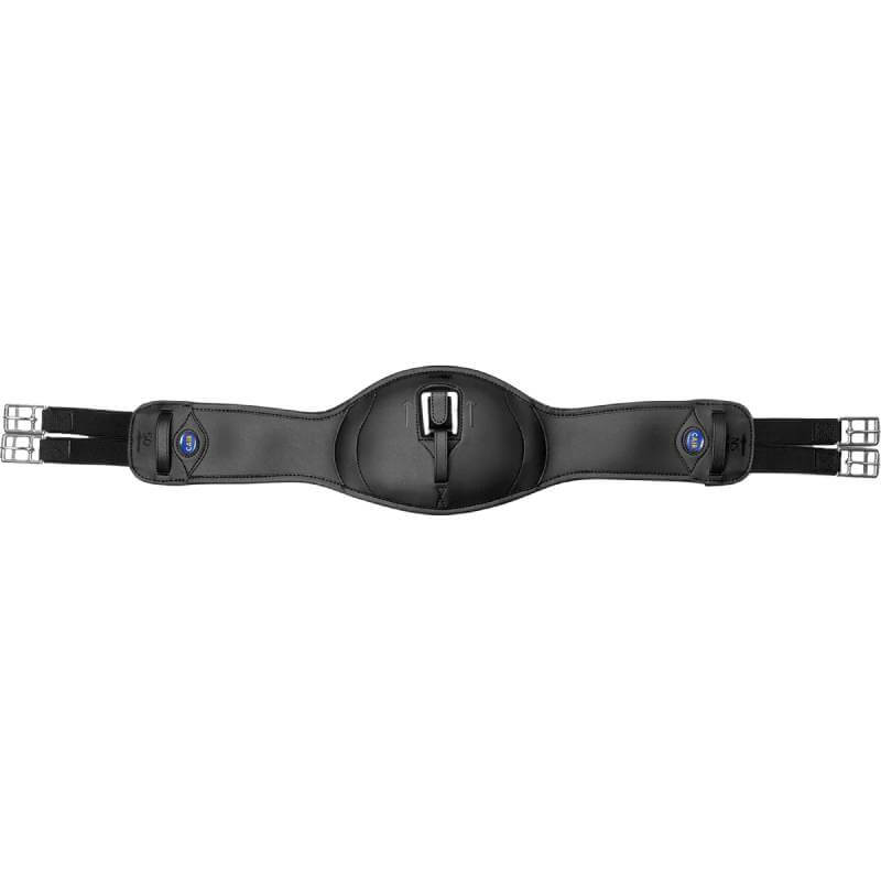 Wintec Anatomic Girth Black, designed for horse comfort, shown from above.