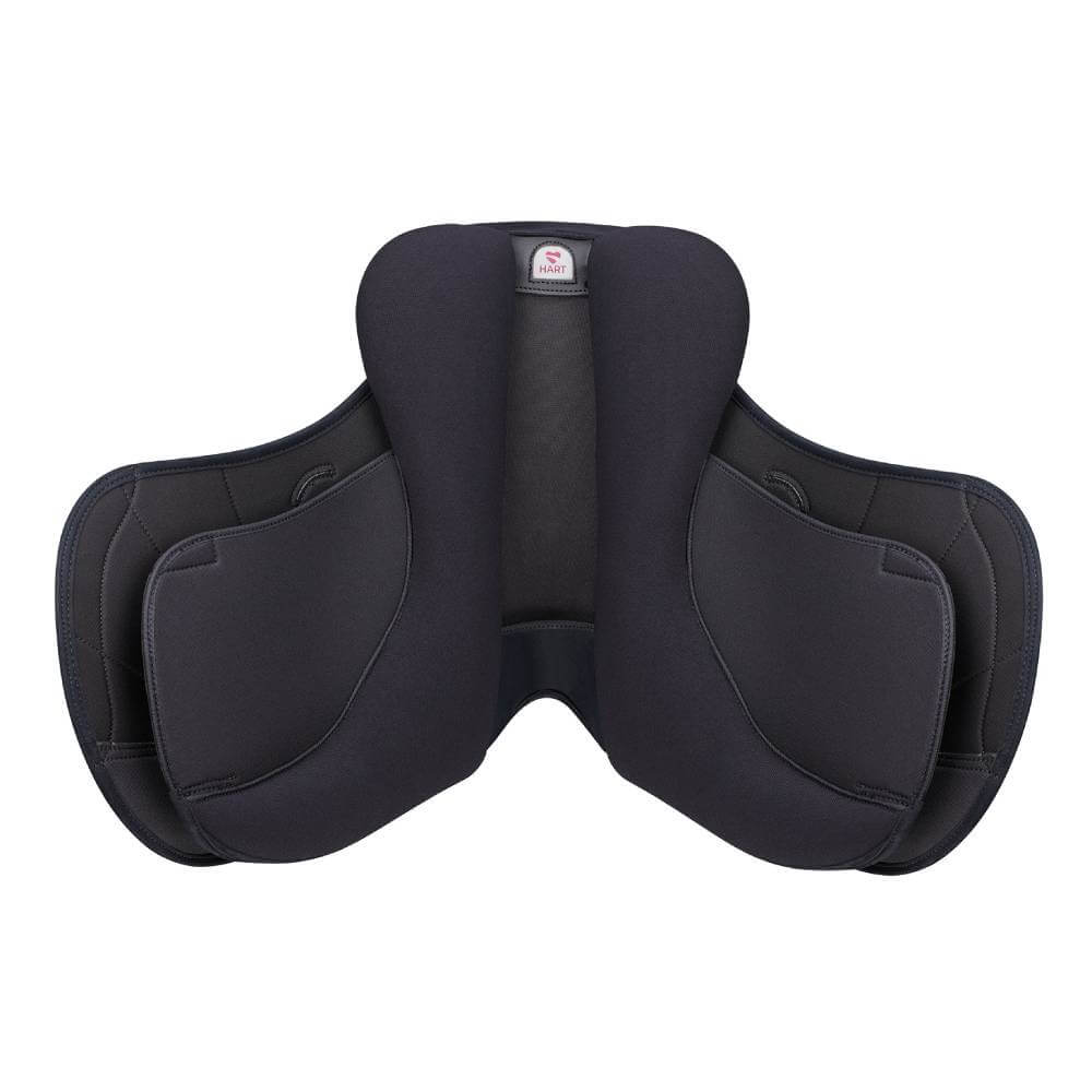 The Wintec Lite All Purpose Hart saddle features curved padding and smooth stitching for comfort.