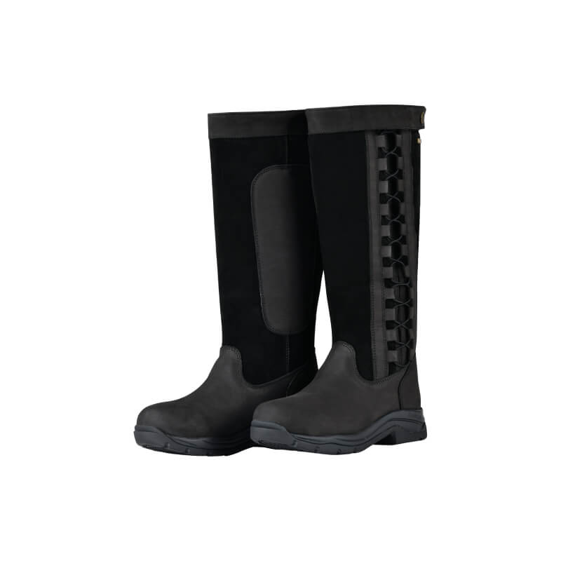 Dublin Pinnacle Boots III Black: waterproof leather boots with textured side and memory foam.