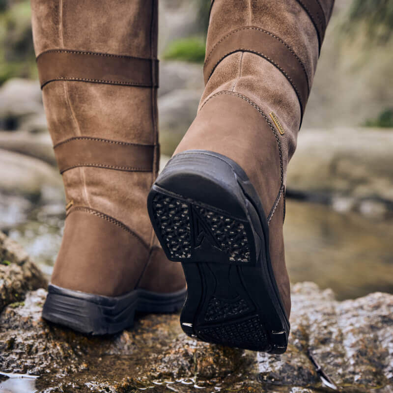 Dublin River Boots IV Chocolate: durable outdoor boots by Dublin with rugged soles for wet rocks.