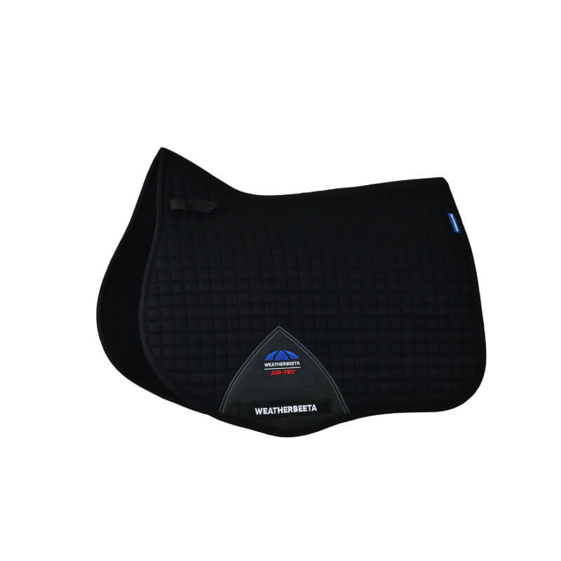 Weatherbeeta Prime Air-Tec All Purpose Saddle Pad in black with a quilted pattern.