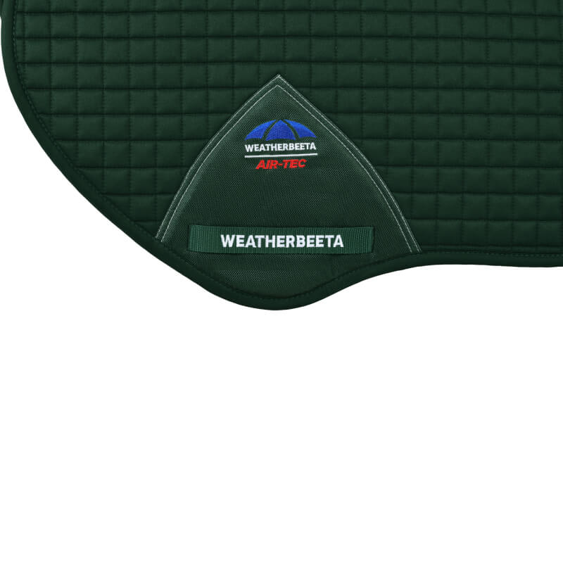 Weatherbeeta Prime Air-Tec Jump Saddle Pad in forest green with a breathable design.