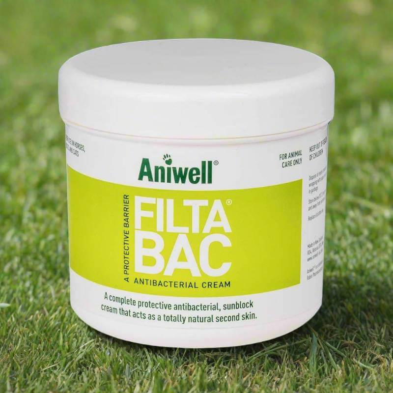 Aniwell Filtabac Animal Antibacterial Skin Protection Cream by Aniwell on grass for pets.