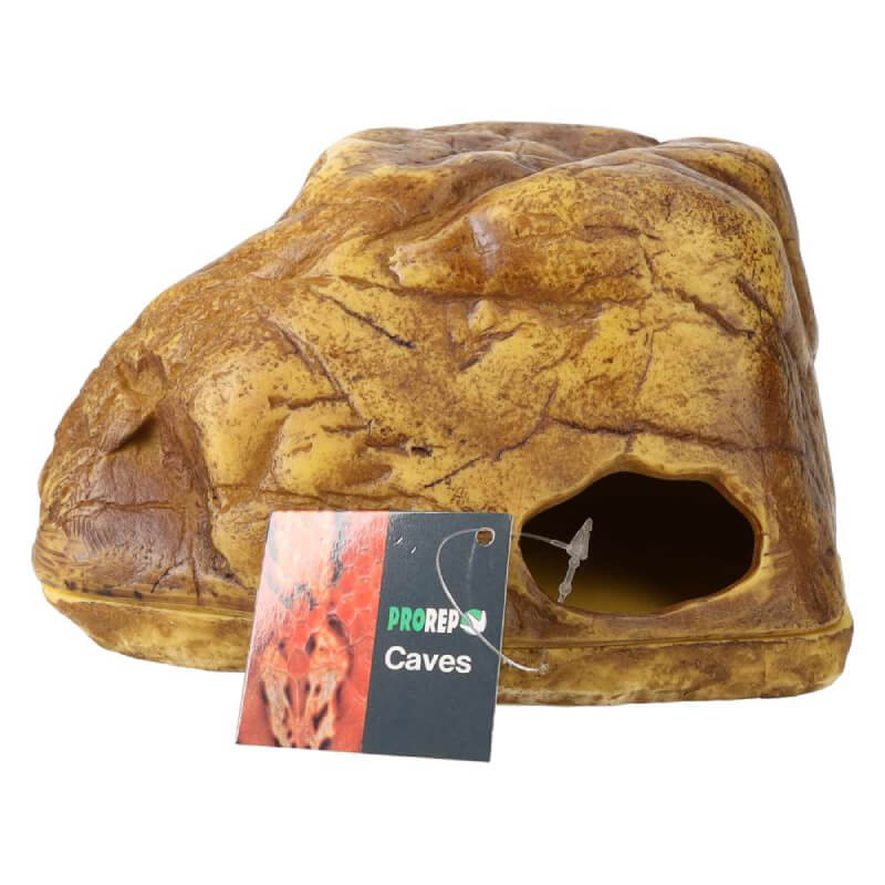 ProRep Rock Shedding Cave 16x12x11cm, a brown reptile hide ideal as a humid hide.