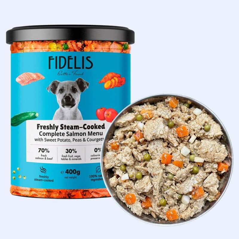Fidelis Fresh Menu - Salmon with Sweet Potato, Peas and Courgette 6x400g