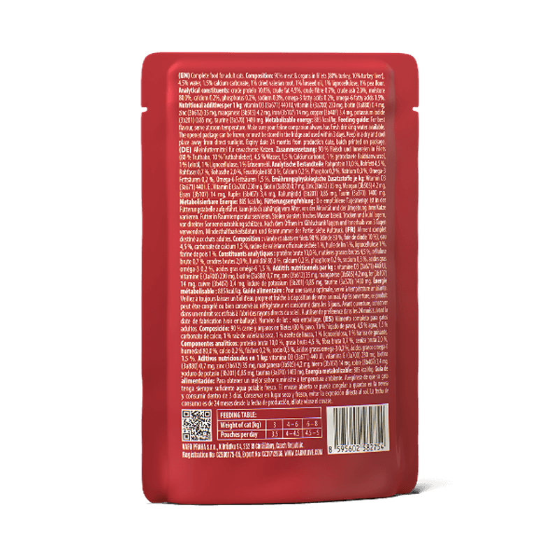 Carnilove Jelly Turkey with Valerian Cat Food 85g Pouch—wet food for adult cats.