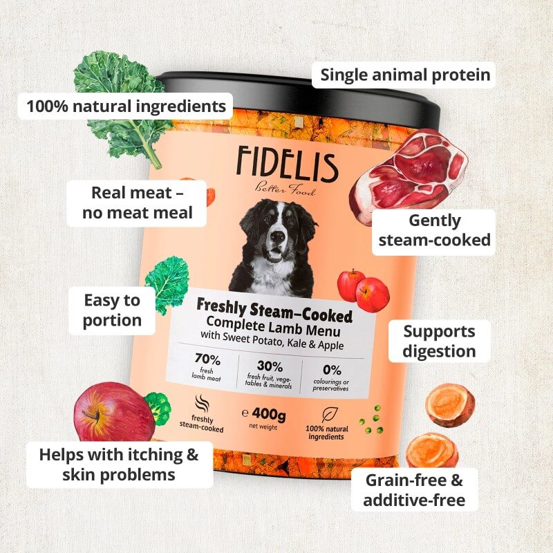 Fidelis Fresh Menu - Lamb with Sweet Potato, Kale & Apple 6x400g