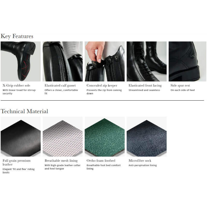 LeMieux Junior Field Riding Boot Black: key features and materials for young equestrians.