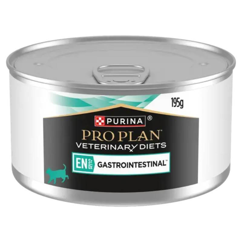 Purina Pro Plan Feline EN Gastrointestinal Mousse wet cat food, 195g can.