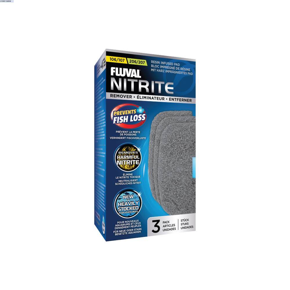 Fluval 107/207 Nitrate Remover, Fluval brand, canister filter media, 3-pack.